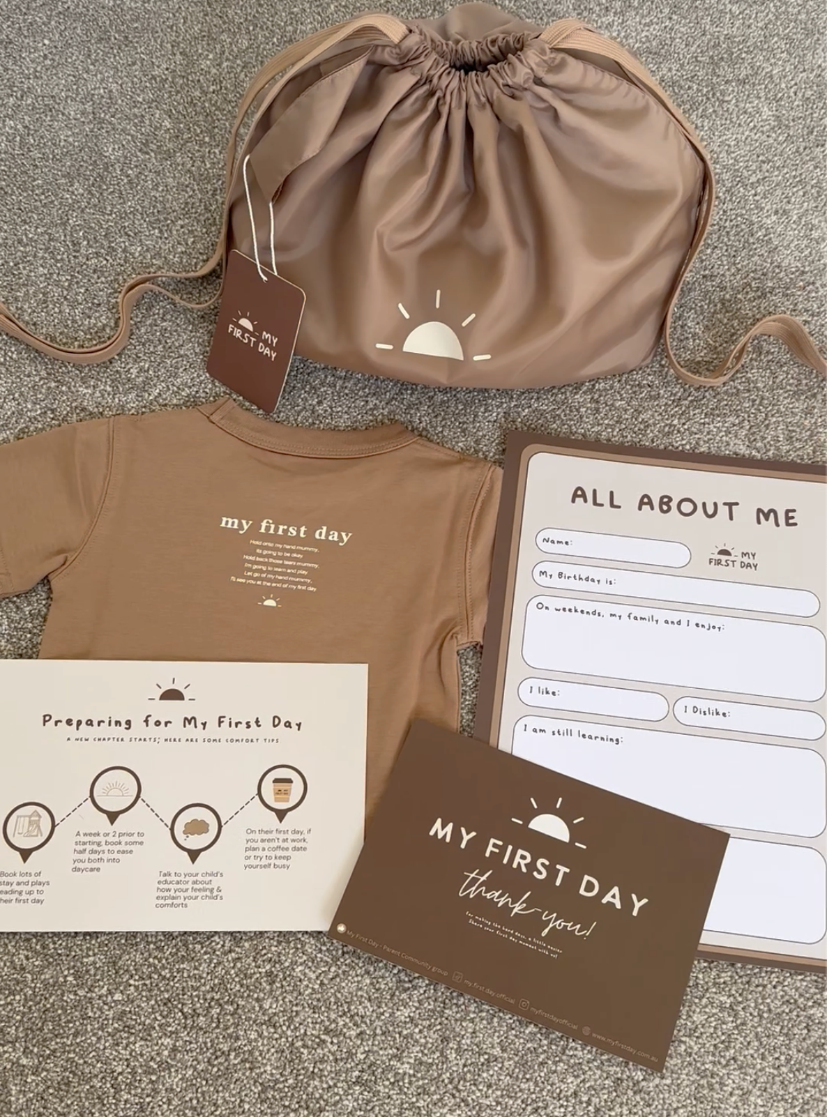 My First Day Pack (Biscuit Mummy Version)